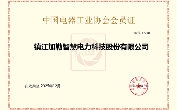 中國電器工業(yè)協(xié)會會員證